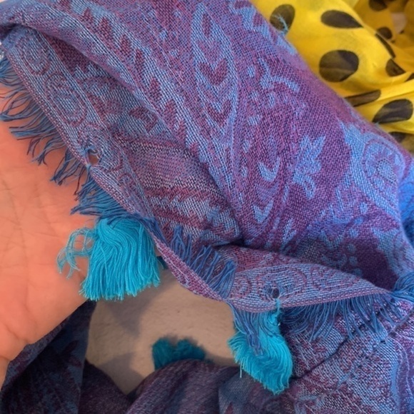 💐5/25 4 bright colored decorative scarfs wraps one infinity butterfly ombré - Picture 4 of 11